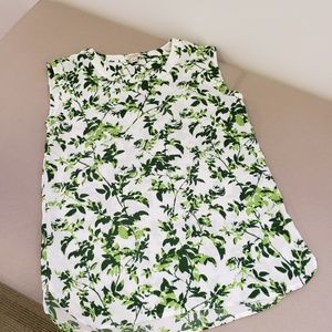 J.Crew Factory Drapey Sleeveless Printed Top